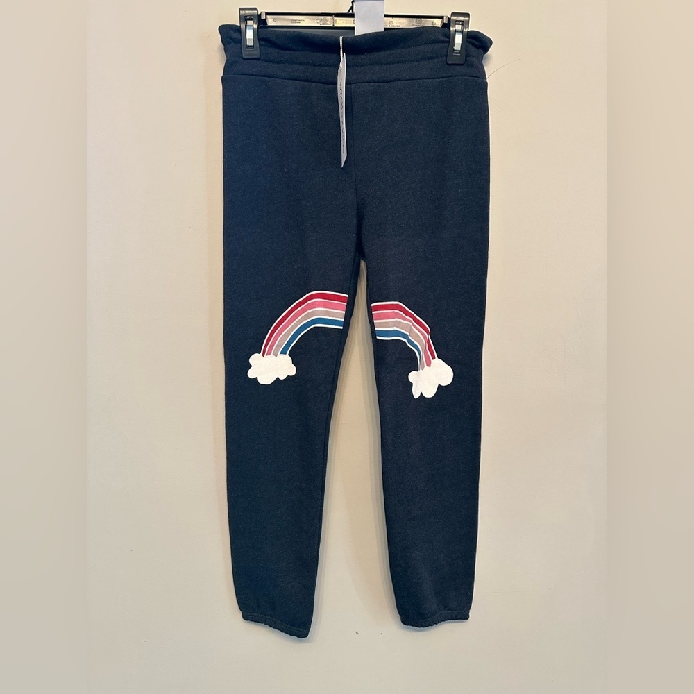 Wildfox Kids Black Joggers with Rainbow Design XL (14/16)